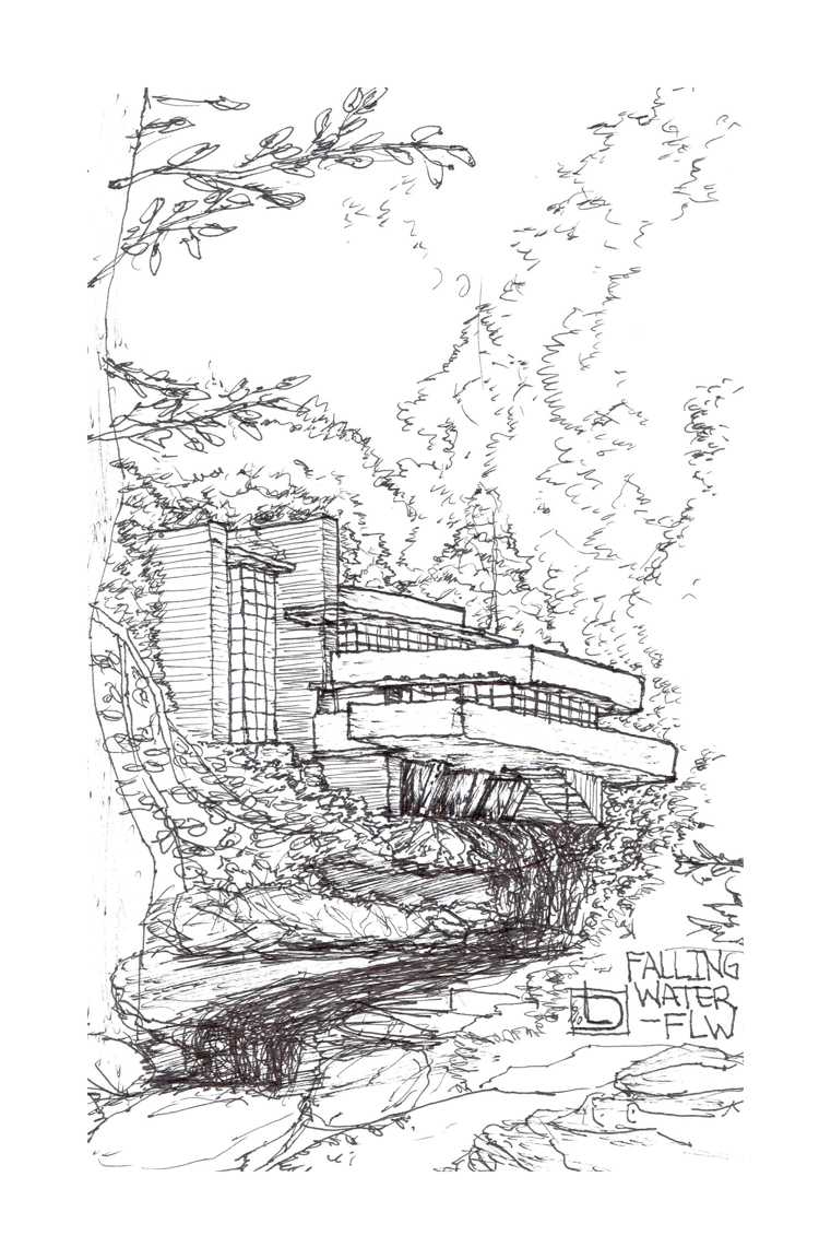 Fallingwater Sketch At Explore Collection Of