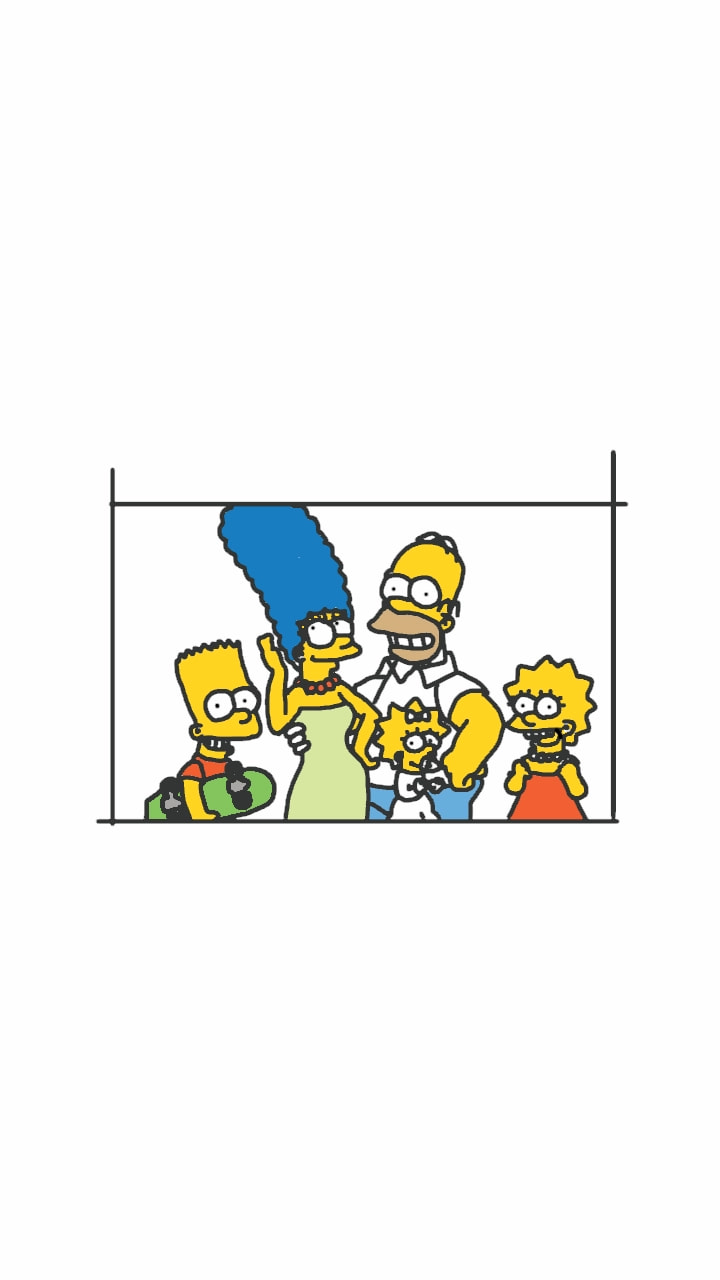720x1280 Thesimpsons Family Cartoon - Family Cartoon Sketch
