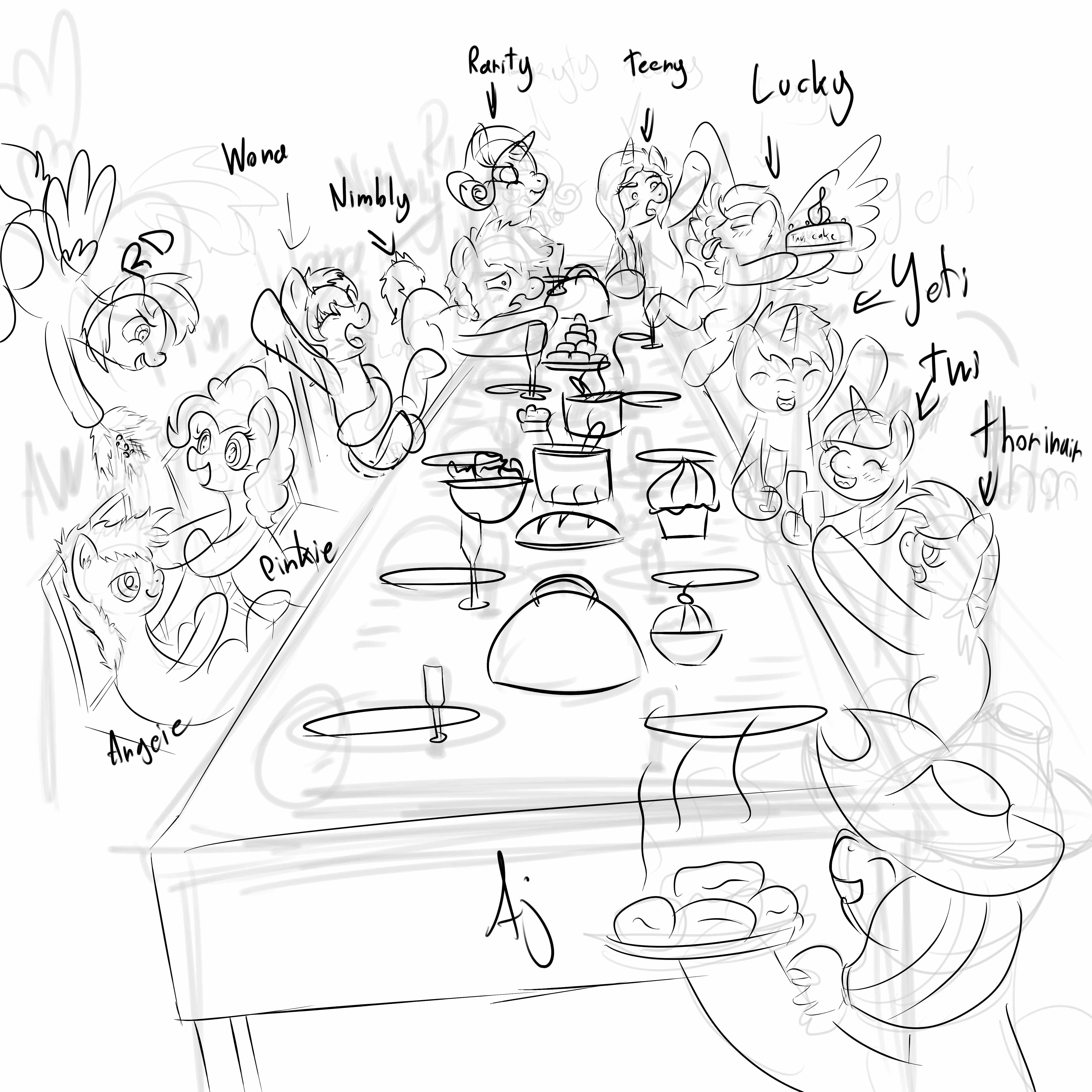 Family Dinner Sketch at Explore collection of
