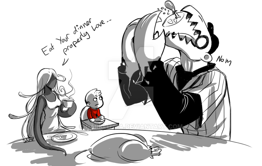900x572 Off Family Dinner By Darklitria - Family Dinner Sketch