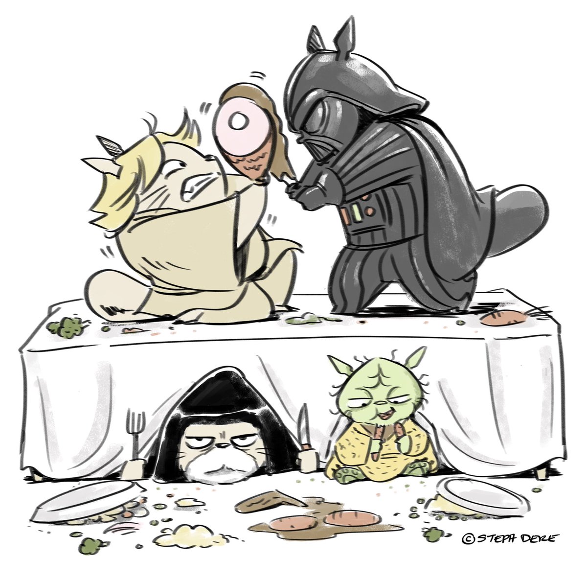 1200x1187 Steph Dere On Twitter Family Dinner...hope Everyone Had A Great - Family Dinner Sketch