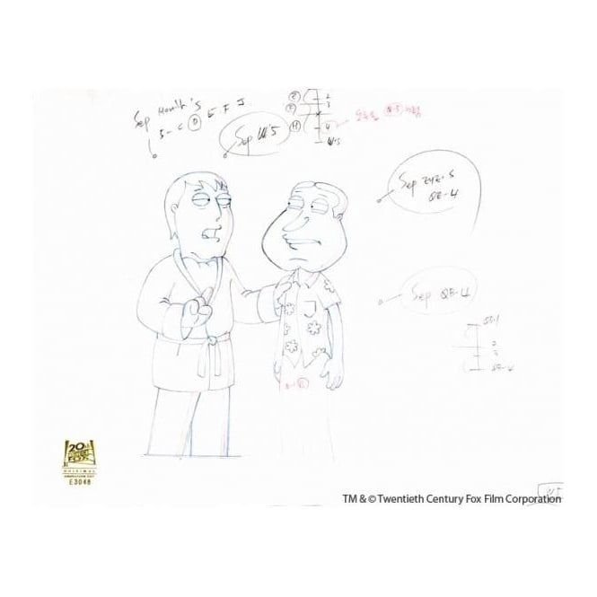 665x665 Family Guy Original Production Drawing - Family Guy Sketch