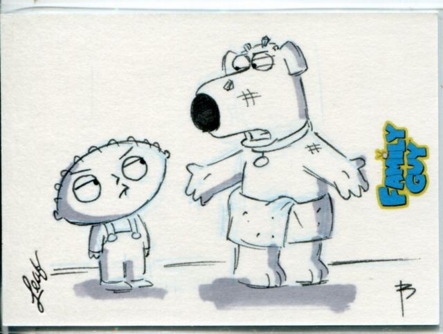 640x483 Family Guy Seasons 3 4 Amp 5 Sketch Card By Bao Nguyen Ebay - Family Guy Sketch