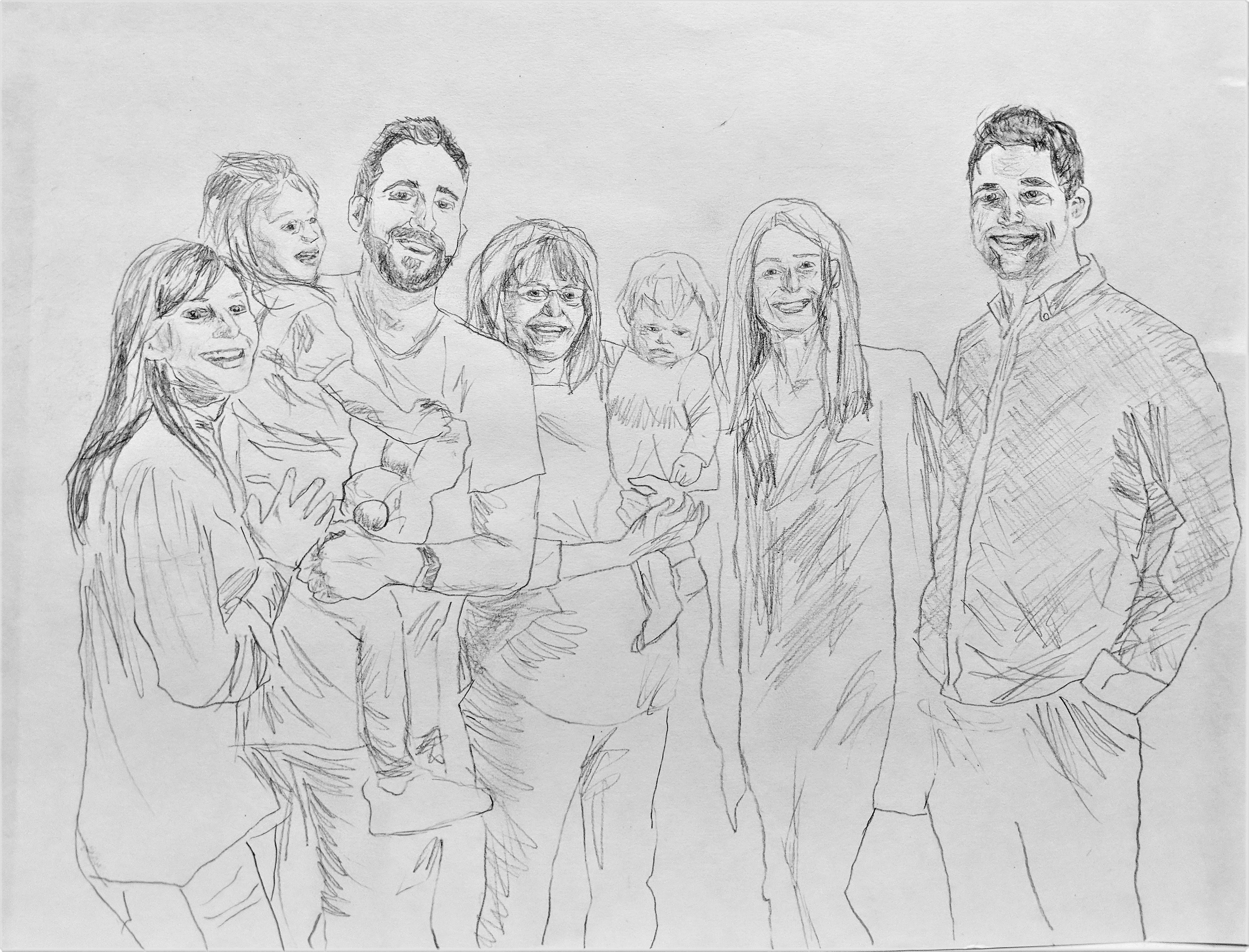 Family Photo Sketch at Explore collection of