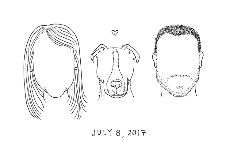 737x503 Summertime Family + Couple Sketches - Family Picture Sketch