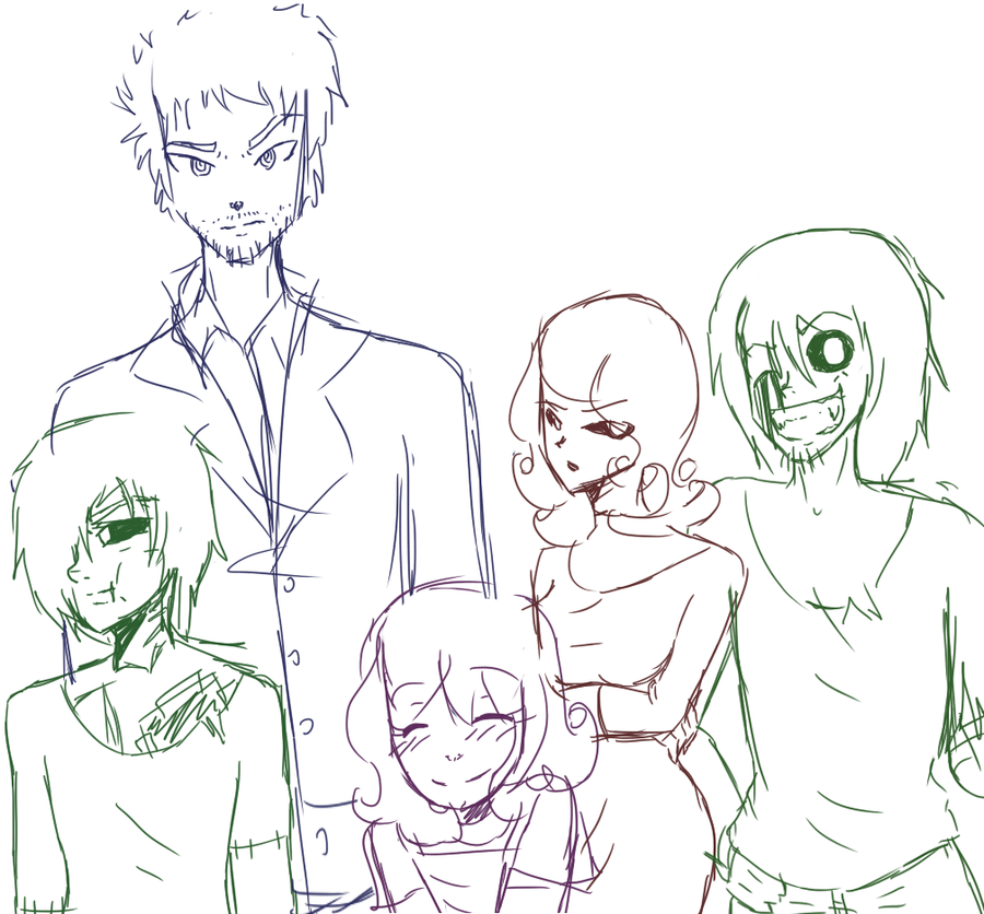 900x836 Family Sketch By Chibi Works - Family Picture Sketch