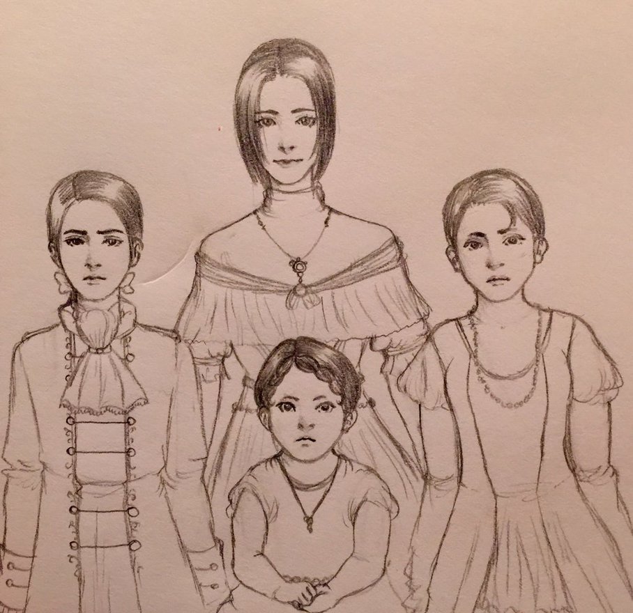 908x880 Family Portrait Sketch By Sworderella2 - Family Portrait Sketch