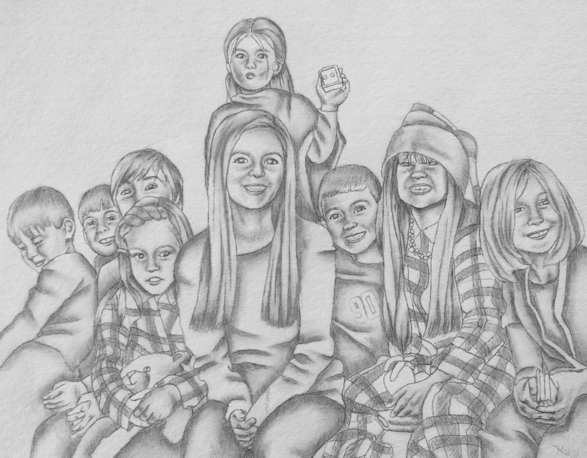 2048x1596 Work In Progress Preliminary Sketch Of A Family Portrait - Family Portrait Sketch