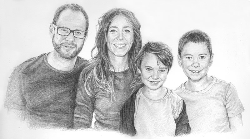 800x446 Family Portraits True Image Fine Art - Family Portrait Sketch