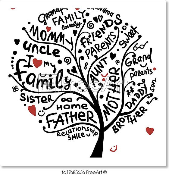 561x581 Free Art Print Of Family Tree Sketch For Your Design Freeart - Family Sketch Images