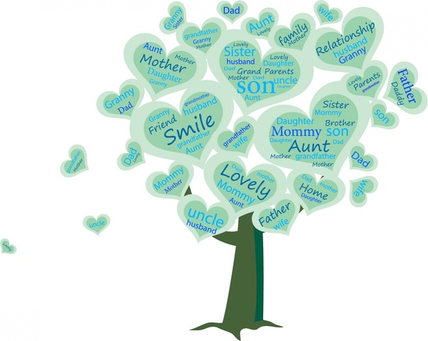 600x479 Family Tree Sketch Hearts Collection Design Free Vector In Adobe - Family Tree Sketch Free