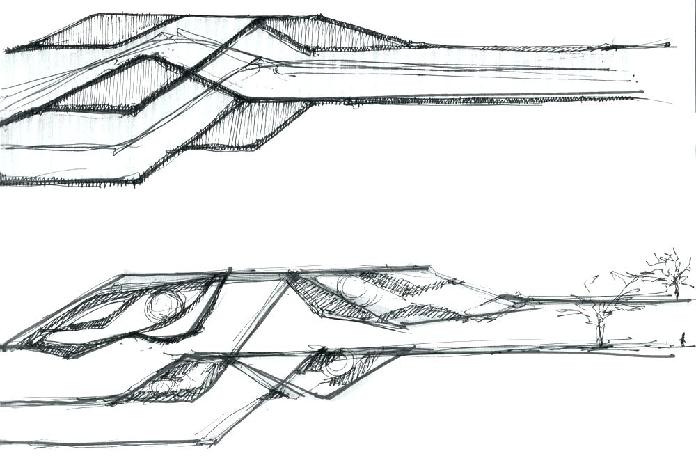 1000x655 Conceptual Sketch School Of Architecture Class Of Design Iii - Famous Architects Sketches