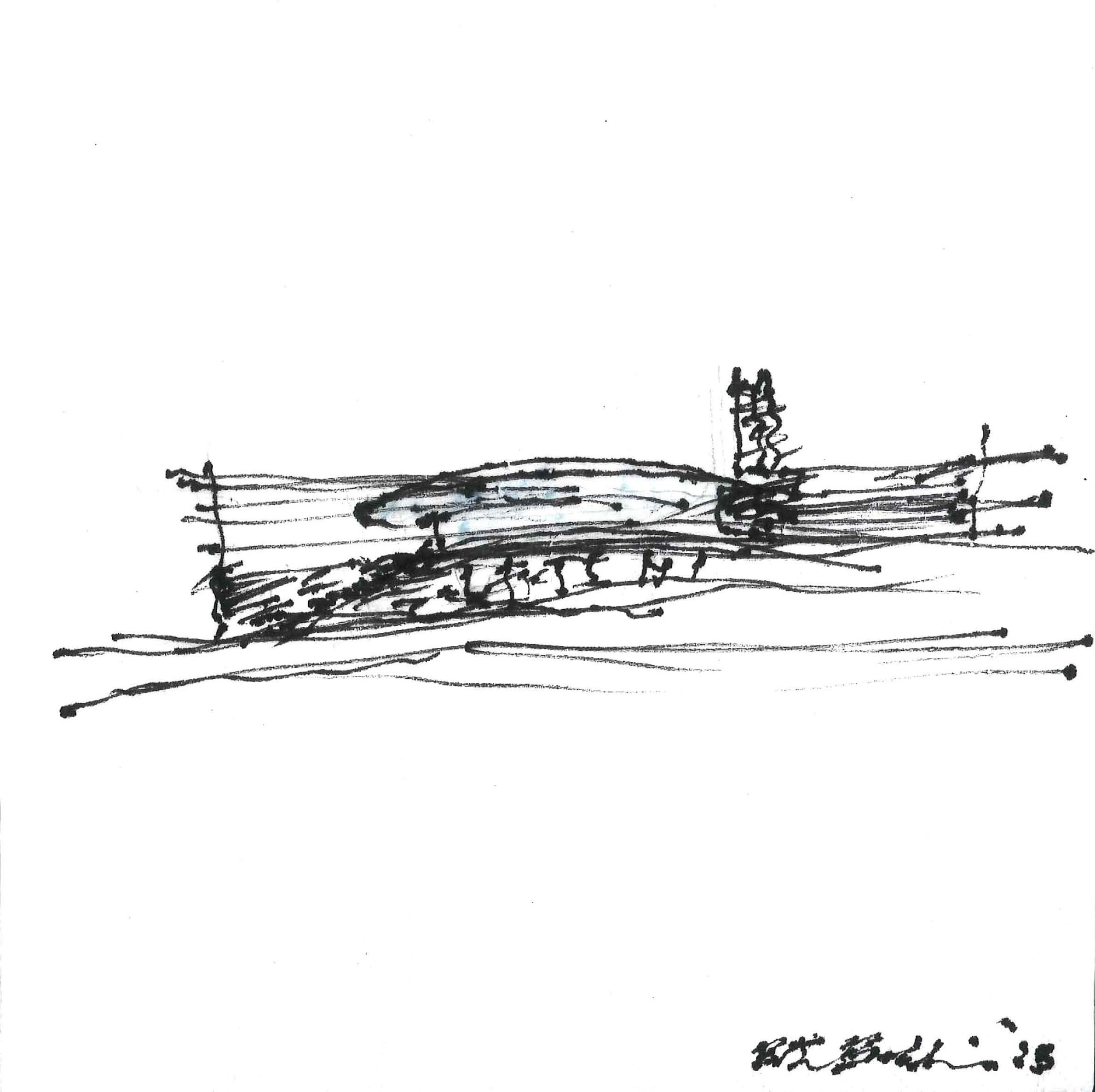 2000x1995 Gallery Of 17 Napkin Sketches By Famous Architects - Famous Architects Sketches