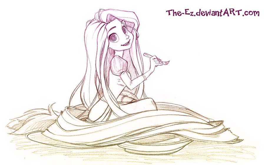 900x561 Rapunzel Fan Art - Fan Art Sketch
