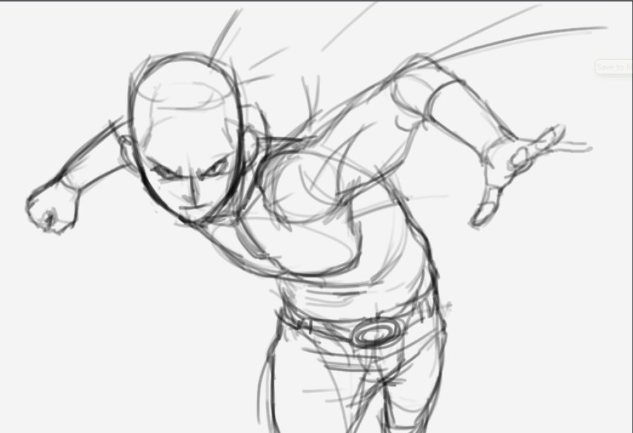 900x616 Saitama! (Fanart) (Sketch 46) By Z4m97 - Fan Art Sketch