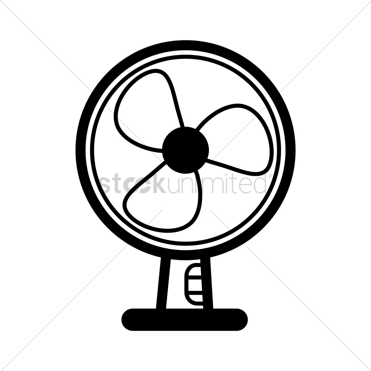 1300x1300 Table Fan Vector Image - Fan Sketch