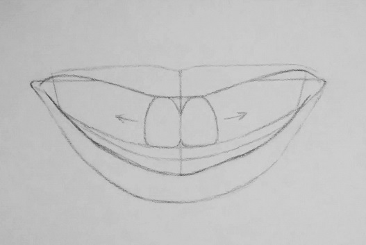 527x353 How To Draw Teeth And Lips 7 Easy Steps Rapidfireart - Fangs Sketch