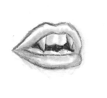 368x336 Vampire Fangs Take 3! I Love The Sketch And The Style Of This - Fangs Sketch
