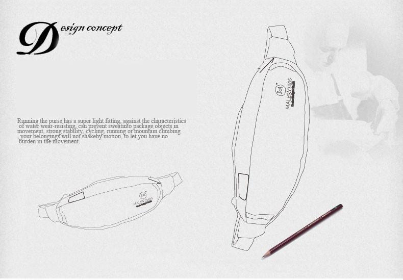 790x549 Maleroads Waterproof Nylon Waist Bags Utility Belt Bags Fanny Pack - Fanny Pack Sketch