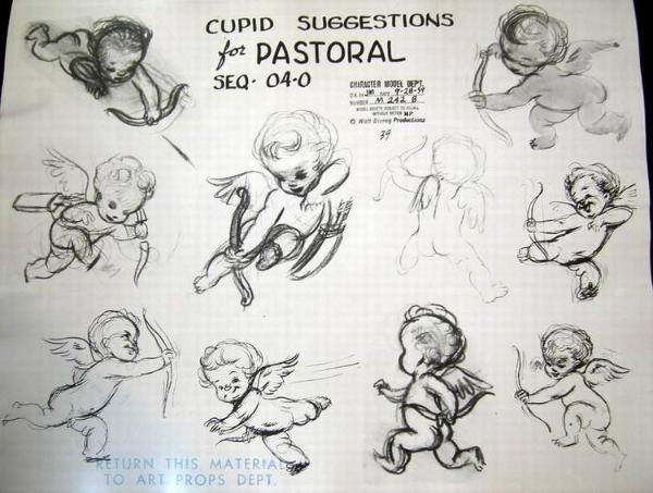 600x453 First Animation Art - Fantasia Sketches