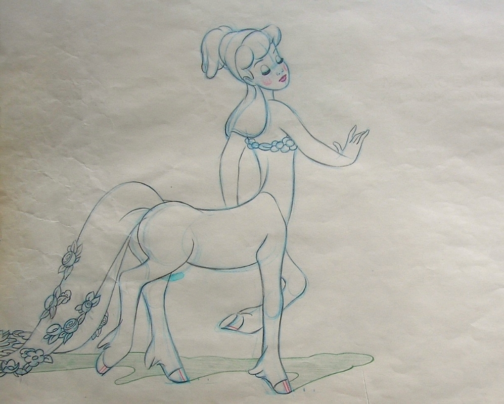 997x800 Animation Drawing Of A Centraurette From The Pastoral Symphony - Fantasia Sketches