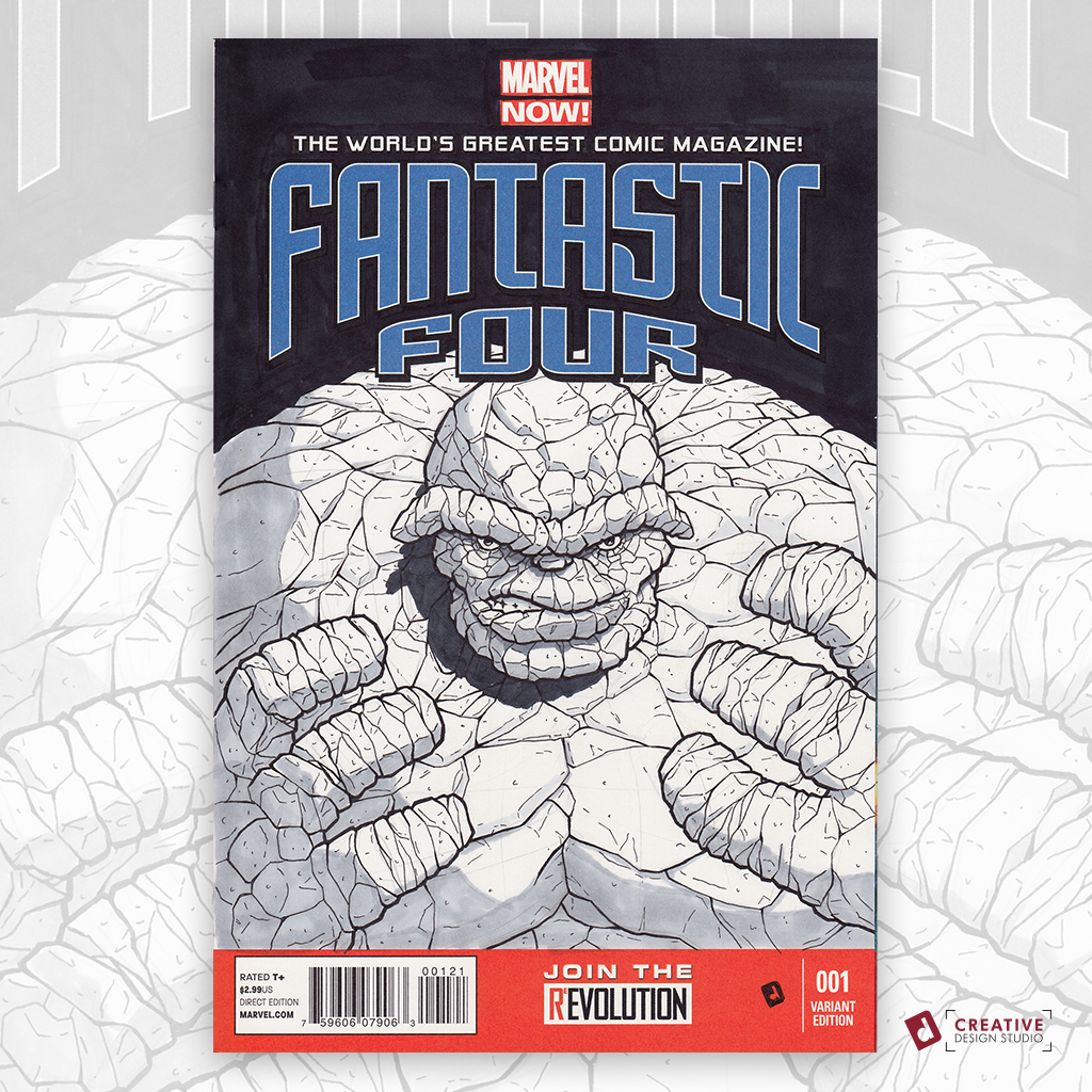 1024x1024 Fantastic Four Sketch Cover On Behance - Fantastic Four Sketch