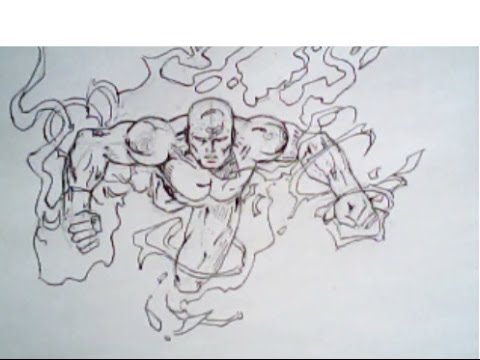 480x360 How To Draw The Human Torch From Fantastic Four (Johnny Storm - Fantastic Four Sketch