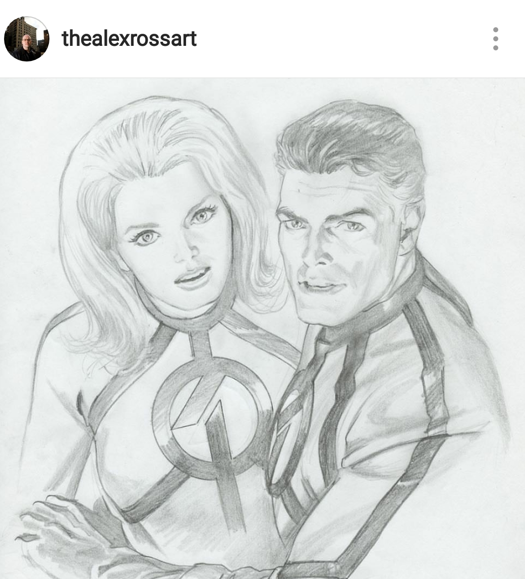 1041x1149 Reputed Alex Ross Image Adds To Fantastic Four Return Speculation - Fantastic Four Sketch