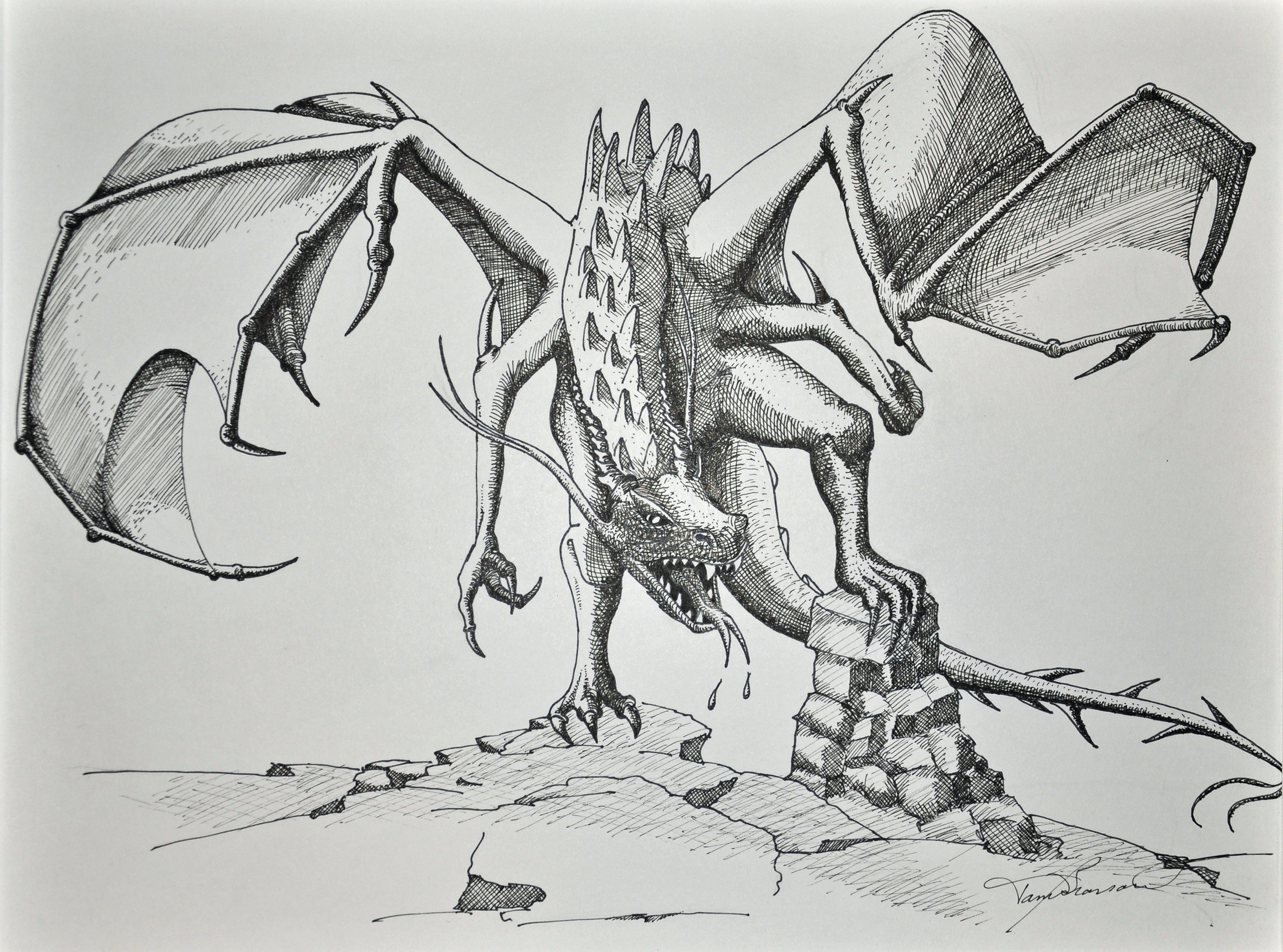 3273x2429 Fantasy Art Drawing The Dragon Romantic Designs - Fantasy Art Sketches