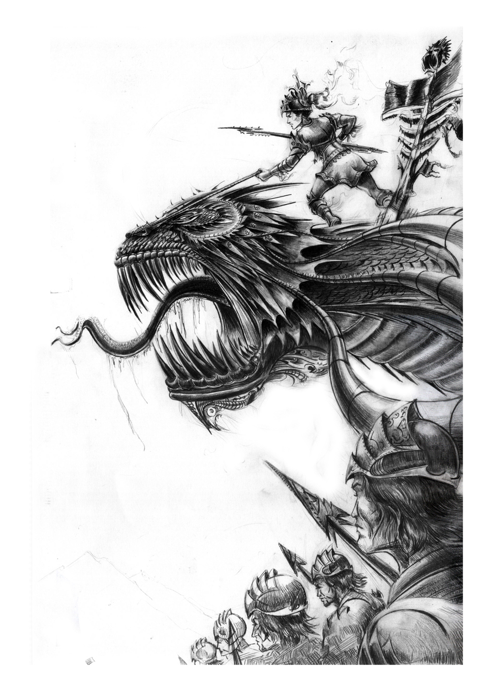 968x1368 Sketch Fantasy The Domain By Toonrama - Fantasy Art Sketches