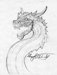 200x266 Dragon Sketch Fantasy Spiderwebart Gallery - Fantasy Dragon Sketch