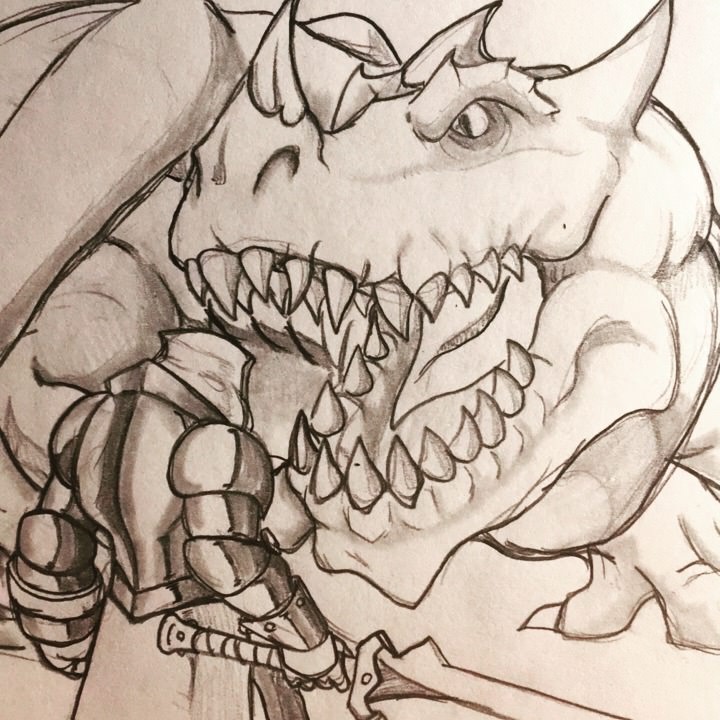 720x720 Fantasy Sketches - Fantasy Dragon Sketch