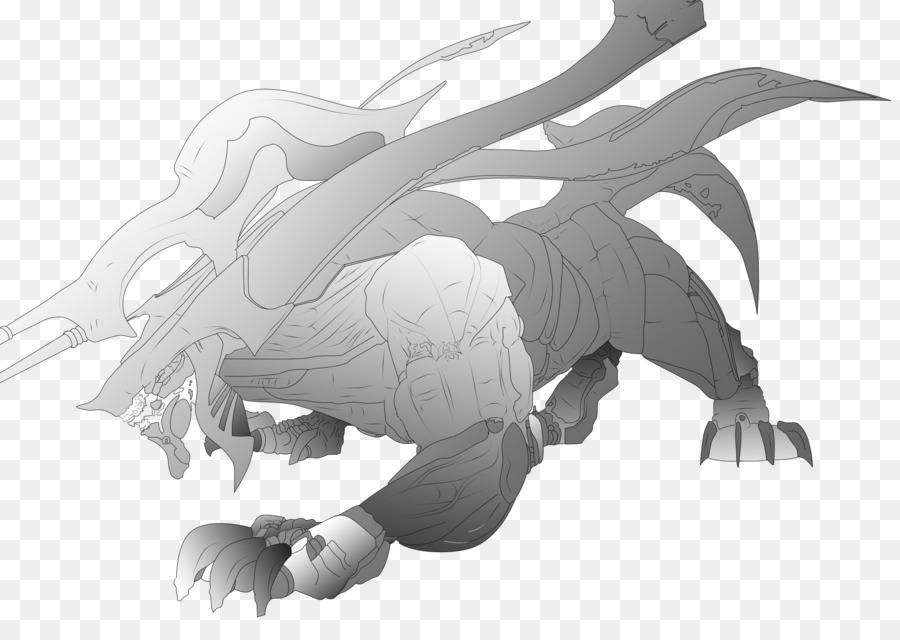 900x640 Final Fantasy Xiii Dragon Sketch - Fantasy Dragon Sketch