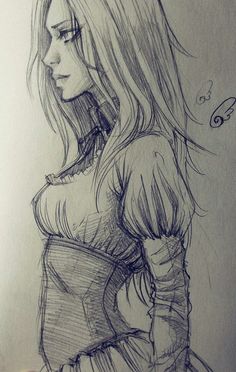 236x372 Fantasy Art Female Adventurer Character Sketch - Fantasy Girl Sketch