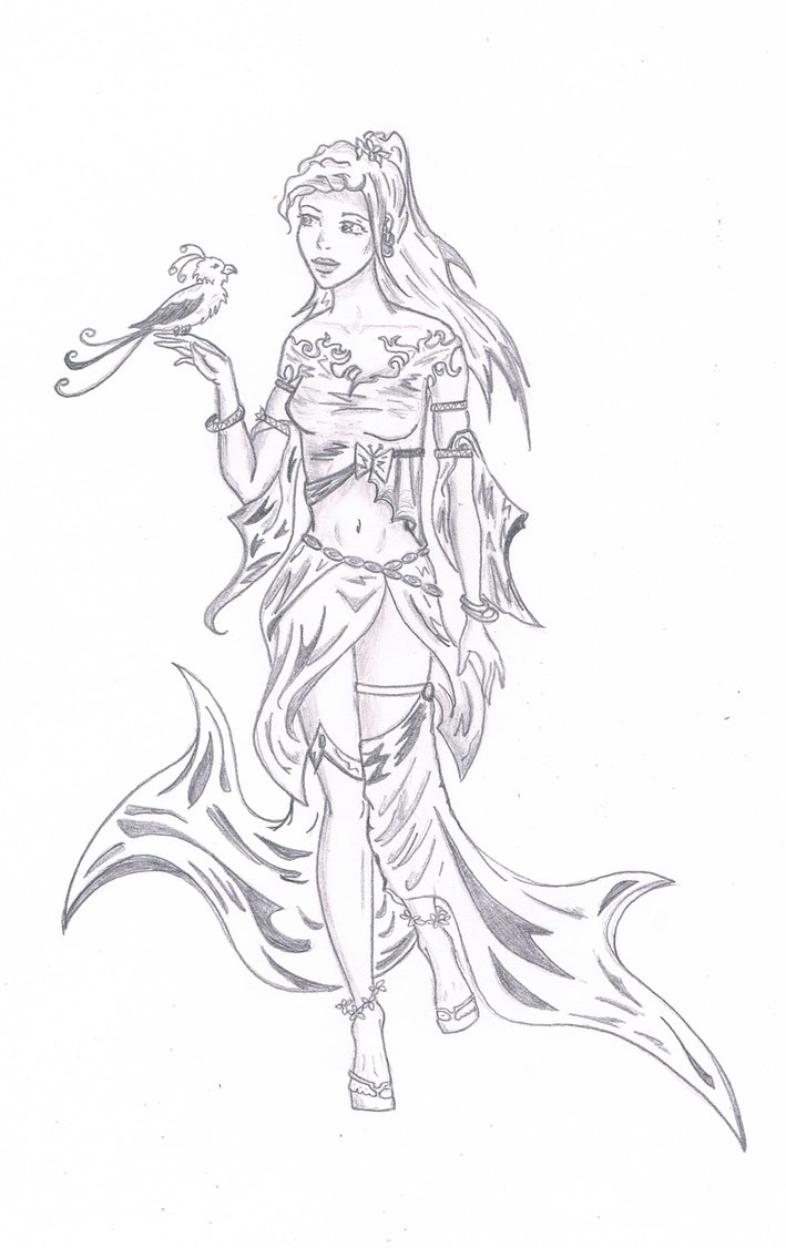 709x1126 Fantasy Girl By Royteray - Fantasy Girl Sketch