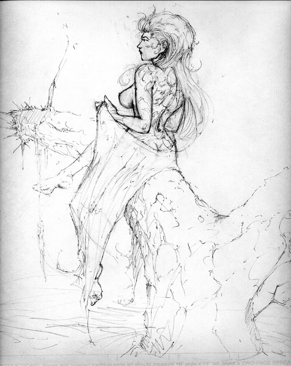 573x720 Fantasy Girl Sketch By Jwichmann - Fantasy Girl Sketch