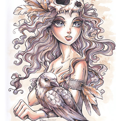 400x400 Kellee Riley - Fantasy Girl Sketch