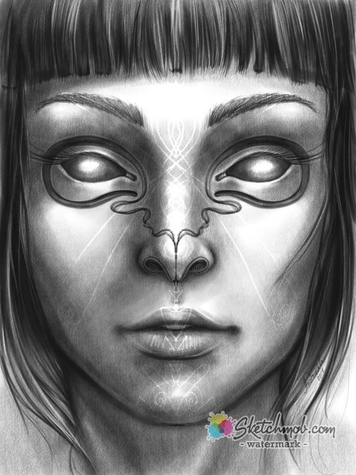 720x960 Custom Fantasy Girl Sketch Style. Commission Sketchmob - Fantasy Girl Sketch