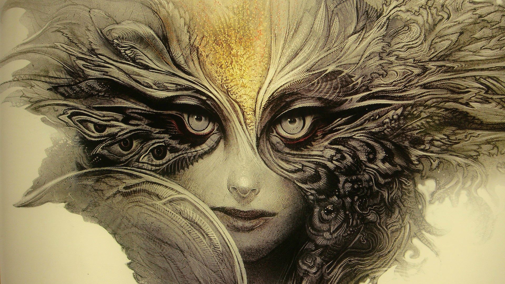 1920x1080 Fantasy Sketches Women Eyes - Fantasy Sketches