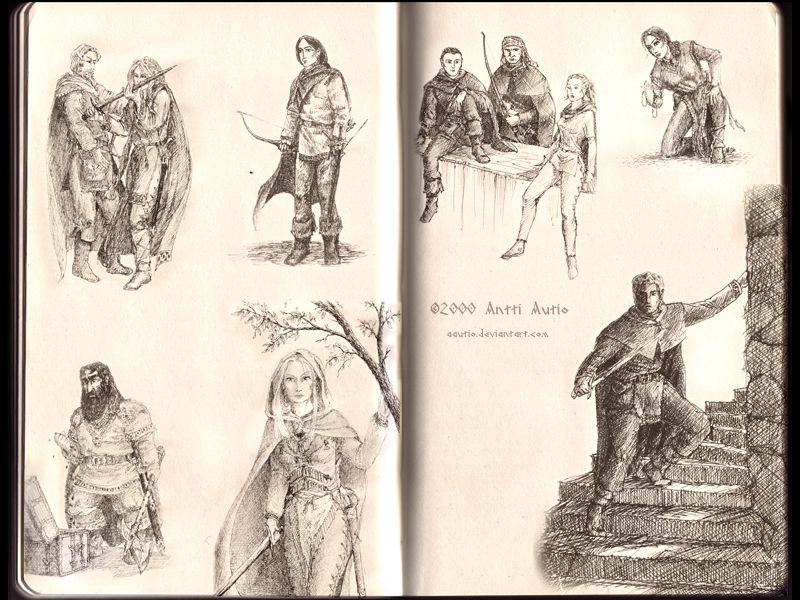 800x600 Fantasy Character Sketches 2 By Aautio - Fantasy Sketches