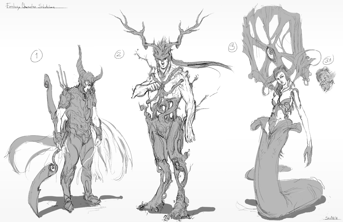 1200x776 Fantasy Character Sketches Jason Slavin - Fantasy Sketches