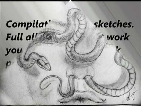 480x360 Snakes Compilation Of Sketches From My Fantasy World. - Fantasy World Sketches