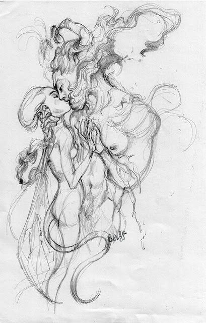 409x640 Love In Fantasy World Pencil Art Pencil Art - Fantasy World Sketches