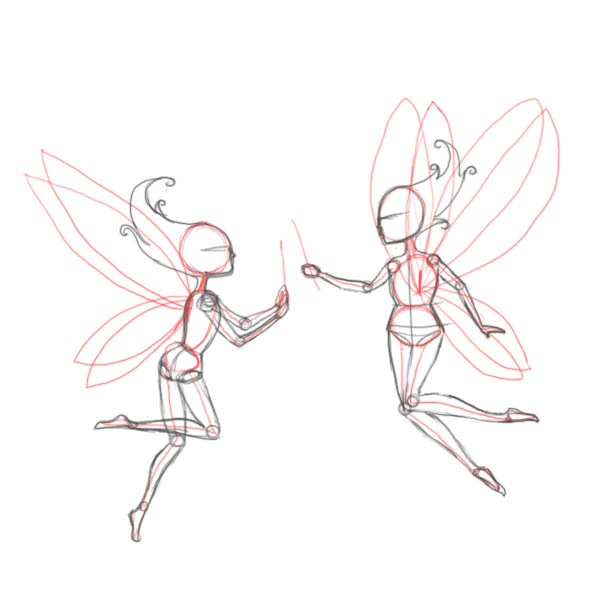 600x600 How To Draw Fairies - Faries Sketch