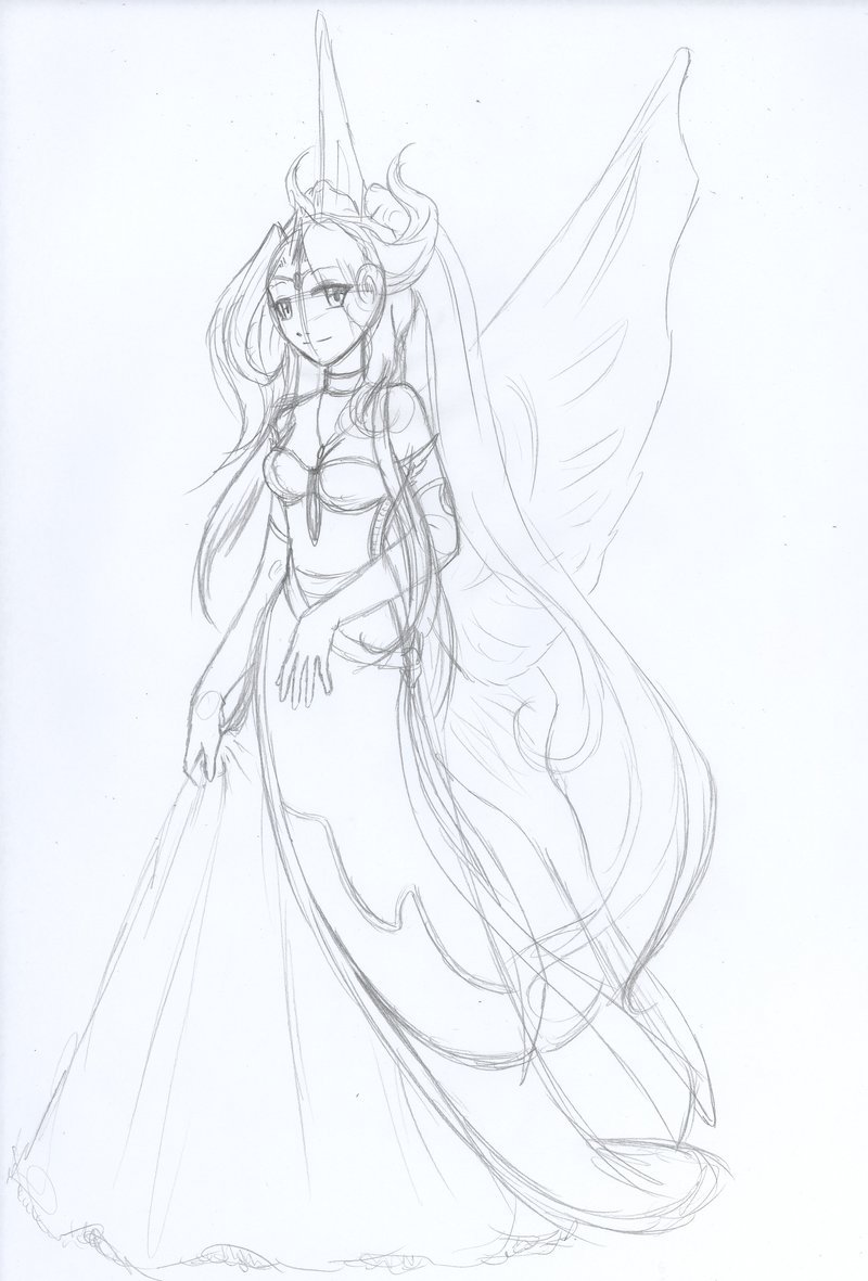 800x1181 Queen Of Fairies Sketch By Dea 89 - Faries Sketch