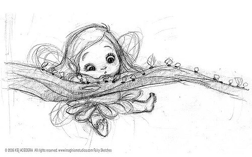 500x311 Ant Fairy Fairies Sketch Huongthu1092004 - Faries Sketch