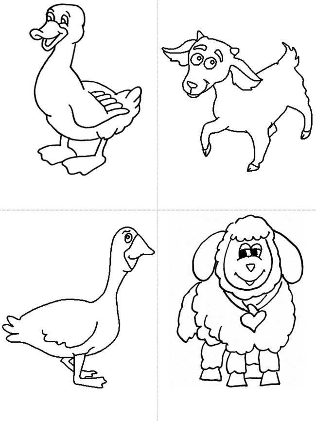 650x866 Farm Animal Template - Farm Animal Sketches