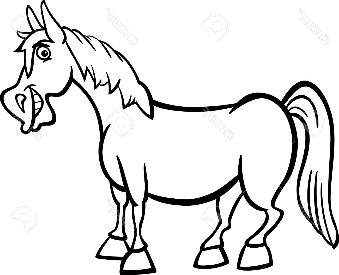 1300x1055 Cartoon Animals Black And White Black And White Cartoon - Farm Animal Sketches