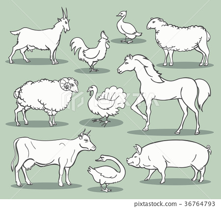 450x423 Farm Animals Sketch - Farm Animals Sketch