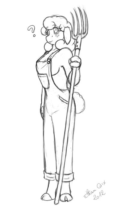 400x702 Farmer Girl Sketch By Ethanqix - Farmer Sketch Images